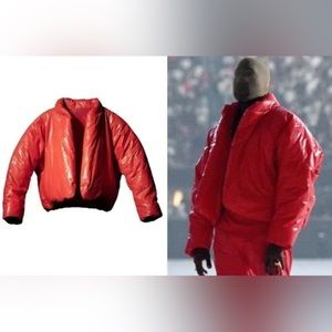 Yeezy GAP Round Jacket Red Puffer Kanye West Size Med Authentic Donda